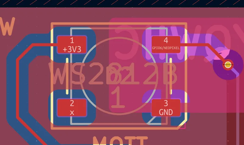 Final PCB Neopixel